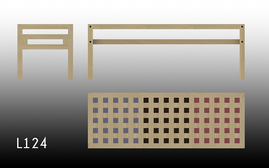 Technical drawing of the L1240 Bench